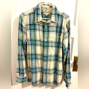 Madewell Twill Button Down Plaid Shirt Jacket
